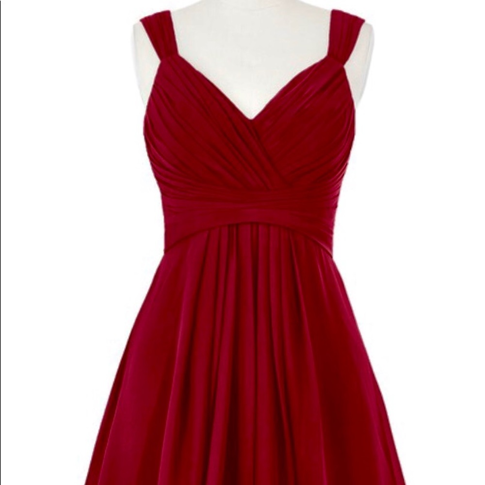 Azazie “Clara” burgundy bridesmaid dress size A12